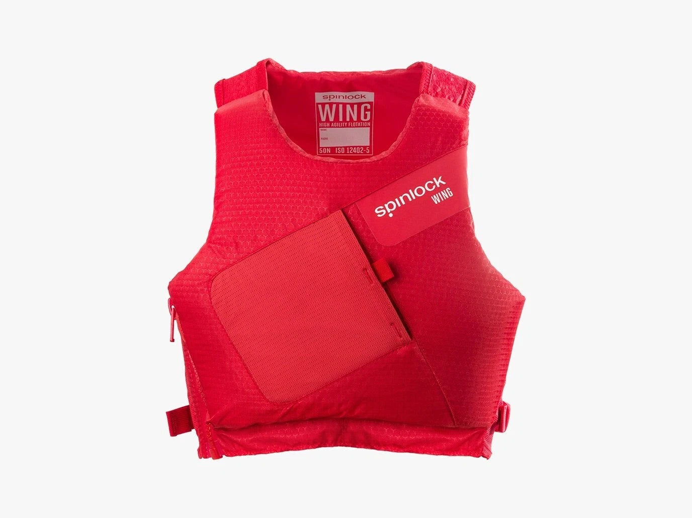 SPINLOCK WING SIDE ZIP PFD 50N - MERCURY RED