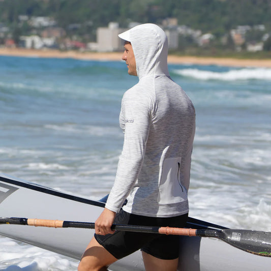 VAIKOBI HOODED LONG SLEEVE RASH TOP - SILVER