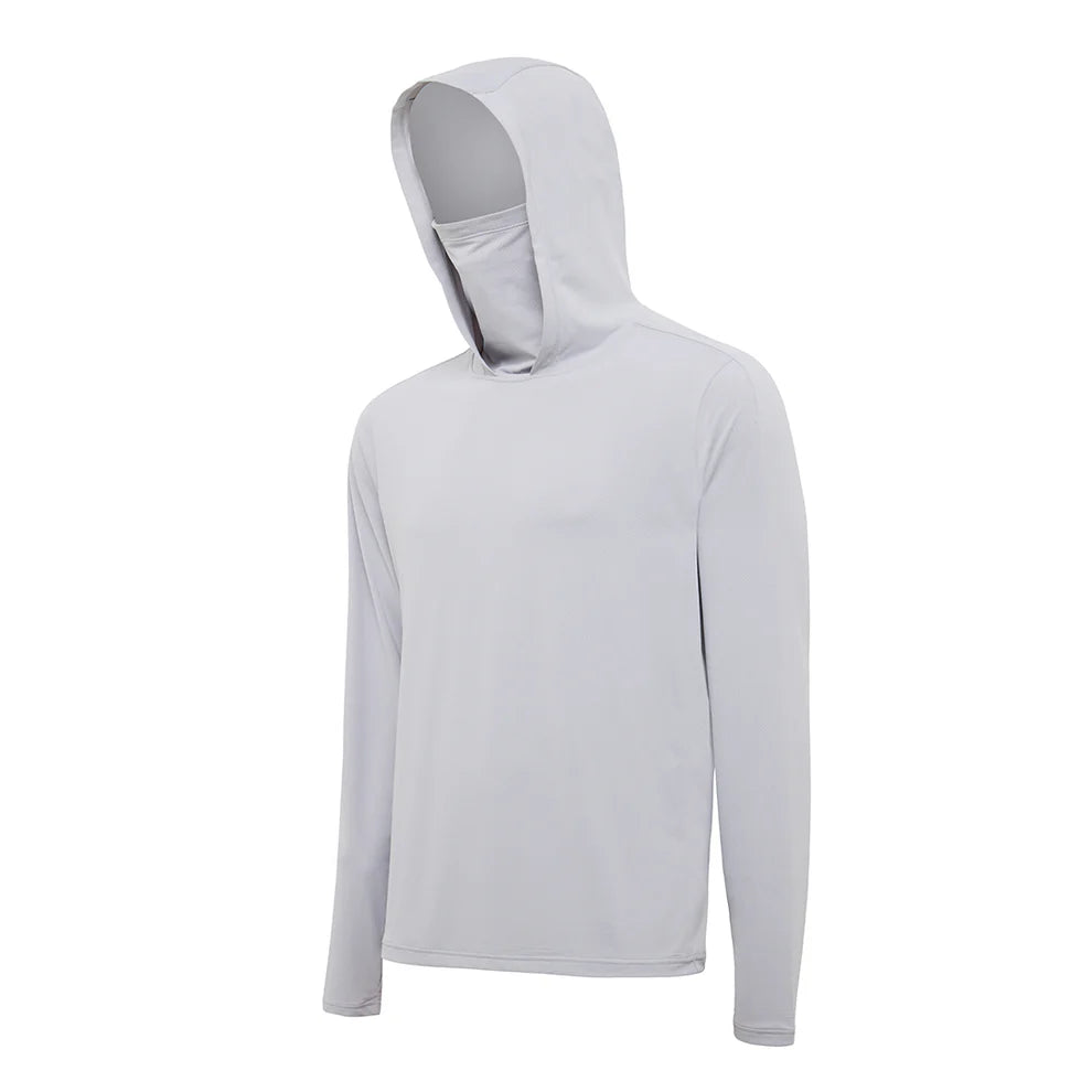 BURKE HOODED SUNSHIRT - LIGHT GREY