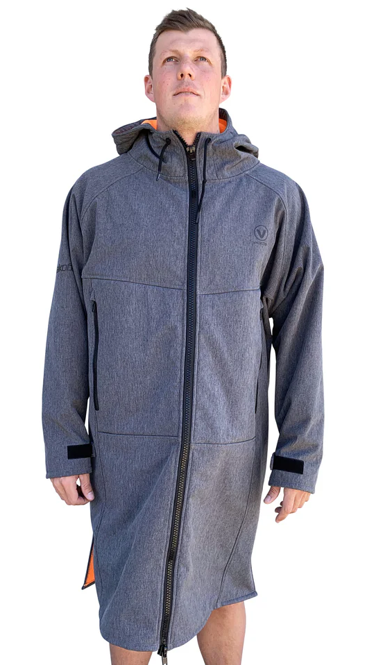 VAIKOBI BEACH COAT - GREY/ORANGE