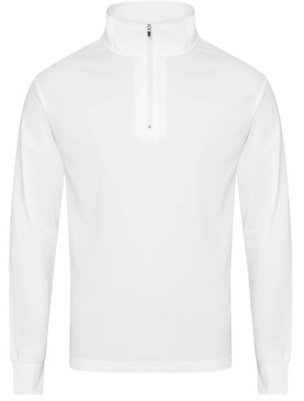 BURKE LONG SLEEVE CREW POLO -WHITE