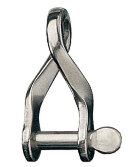 Ronstan Shackle,Twisted,Pin 3/16inch L:27mm,W:10mm
