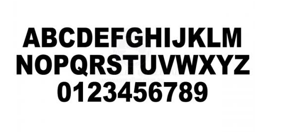 4'' BLACK NUMBERS - 0   SOLD IN PAIRS