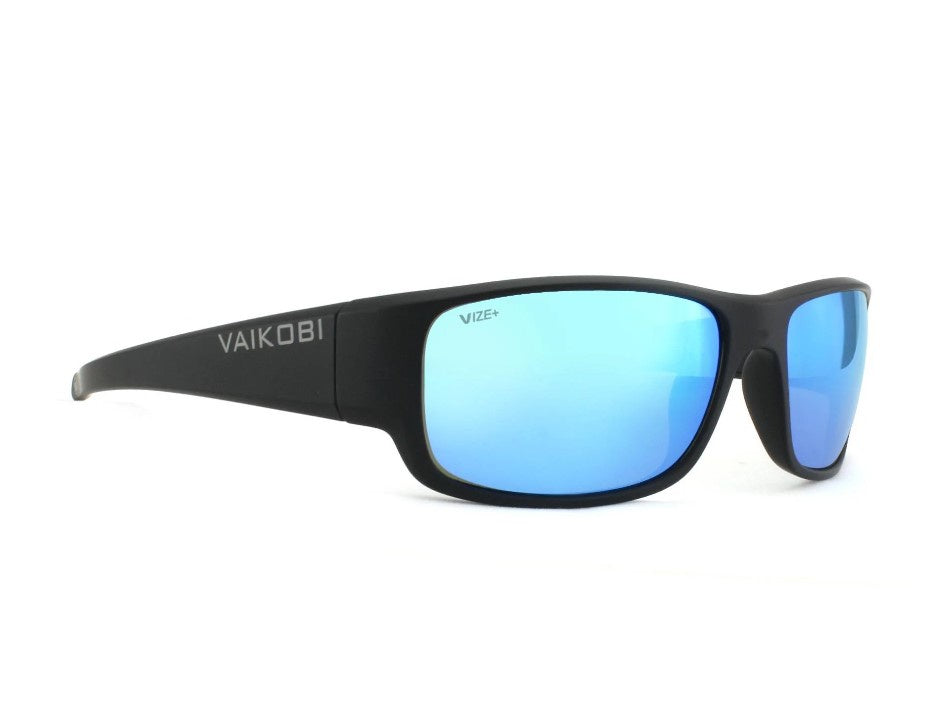 VAIKOBI SORRENTO POLARIZED SUNGLASSES (BLACK/CYAN)