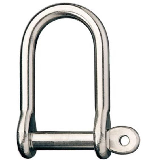 Ronstan 316 STAINLESS STEEL Shackle, Wide  D,Pin 1/2 INCH ,L:66mm,W:31mm