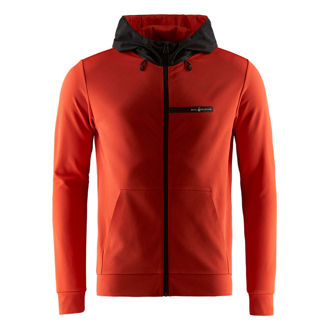 SAIL RACING E-DYE ZIP HOOD - BRIGHT RED