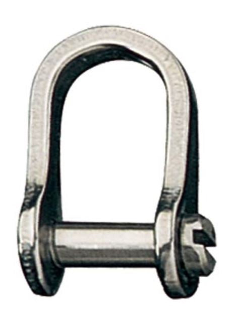 RONSTAN SLOTTED PIN D SHACKLE -  5/32inch ,L:16mm,W:10mm