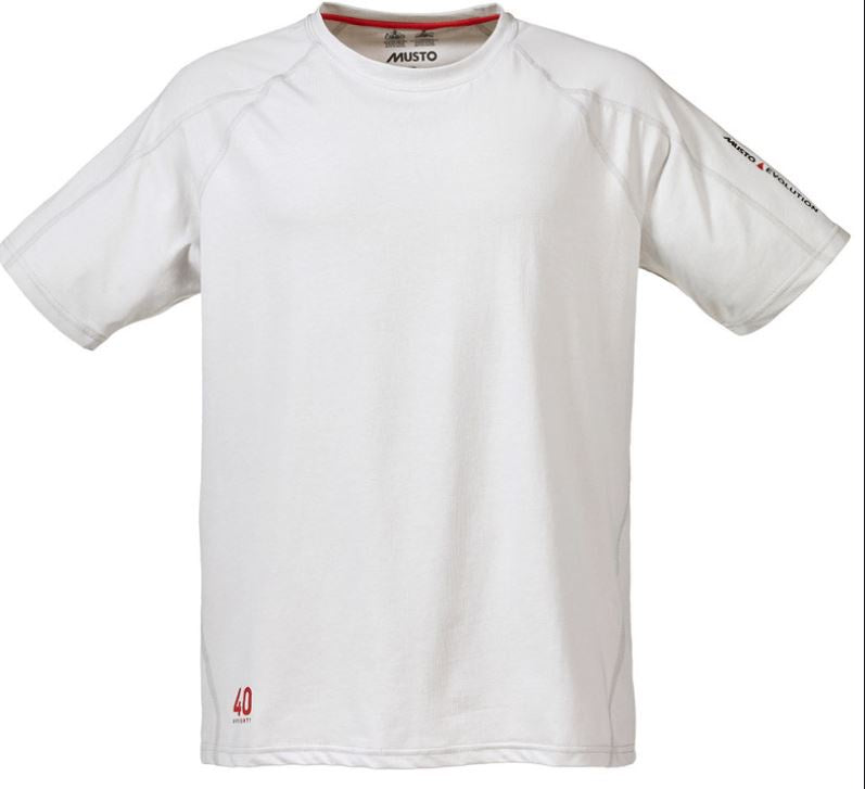 MUSTO EVOLUTION LOGO S/S TEE - PLATINUM