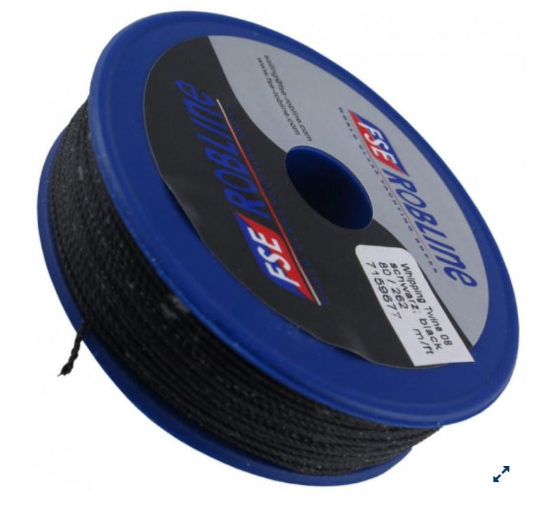 ROBLINE WHIPPING TWINE 0.8mm x 80m BLACK
