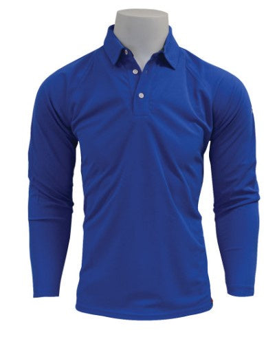 GILL SUNSHIRT - UV TEC POLO LONG SLEEVE - BLUE