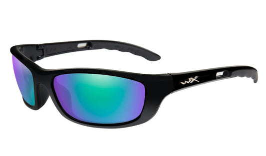 WileyX Polarised Emerald Mirror (Amber)/Gloss Black