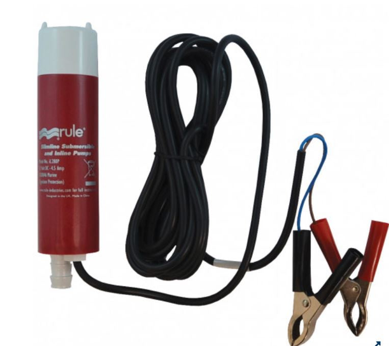 Rule 12V Amazon Submersible Inline Pump 280 GPH