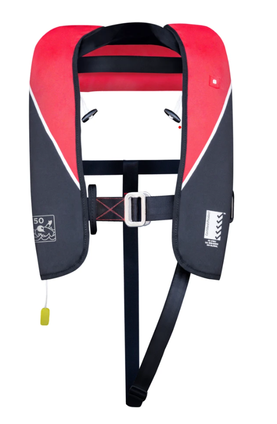 BURKE Whip 150N Manual Inflatable LIFEJACKET with HARNESS