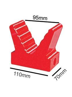 91413 5" POLY V BLOCK RED