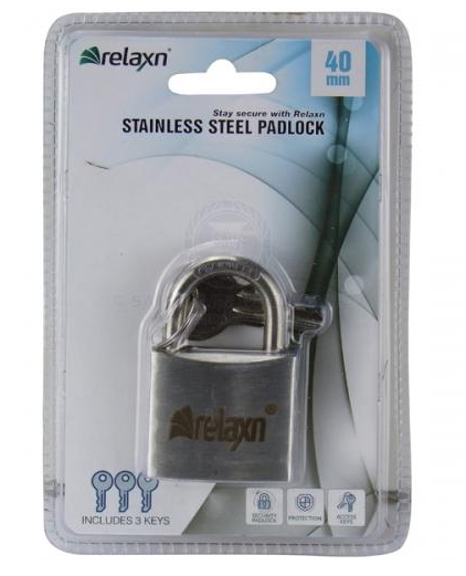 SAM ALLEN  99% STAINLESS STEEL 40MM PADLOCK