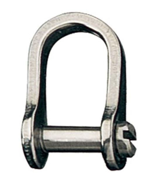 RONSTAN D SHACKLE - SLOTTED PIN 5/16inch ,L:29mm,W:17mm