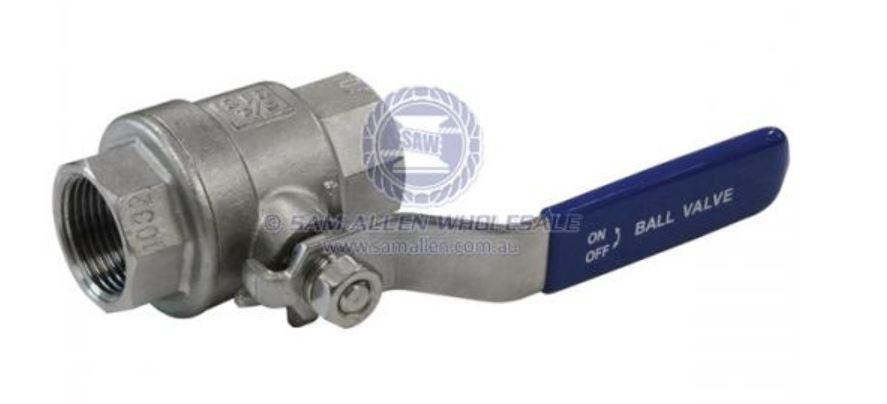 BALL VALVE 1 1/2" BSP 316 SS