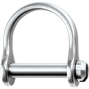 RONSTAN WIDE D SHACKLE WITH SLOTTED PIN - 1/8", L:12mm, W:9mm