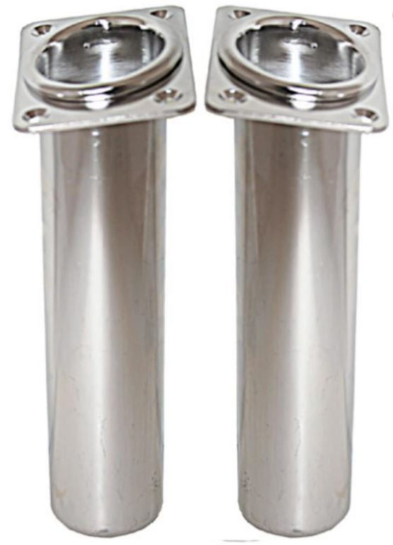 ROD HOLDERS - INCLINED PORT & STARBOARD - Stainless Steel