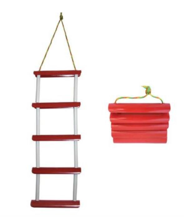 FOLDING 5 STEP  ROPE LADDER  - 1.5 METRES LONG