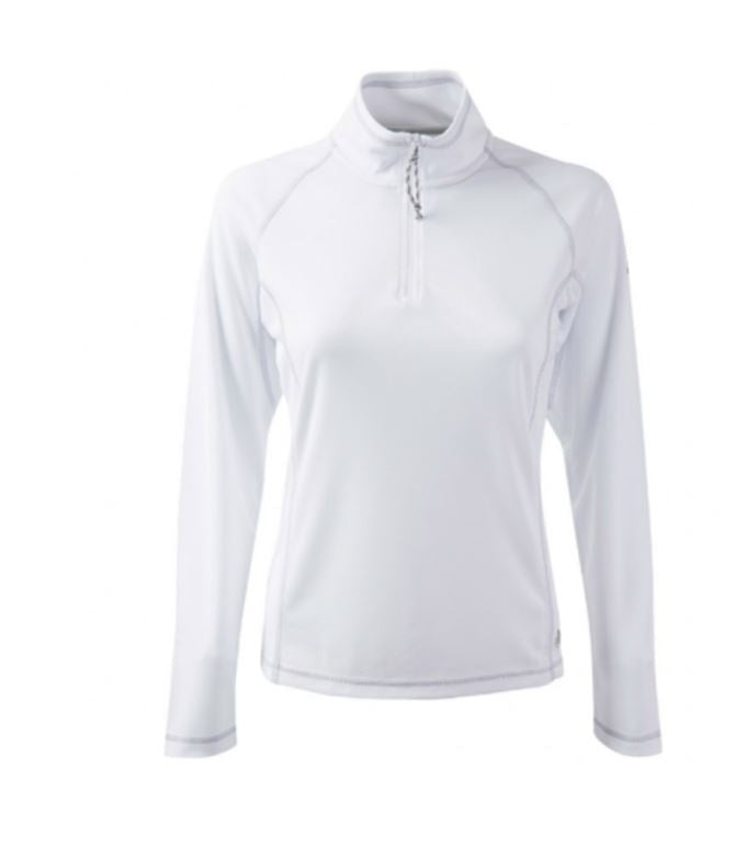 Gill Women's UVTec 1/4 Zip L/S Polo - WHITE - DISCONTINUED STYLE - ONLY SIZE 16 LEFT