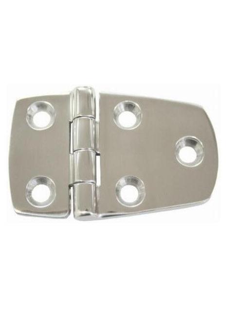 LOW PROFILE HINGE - HALF WIDE 316 STAINLESS STEEL 75MM X 38MM