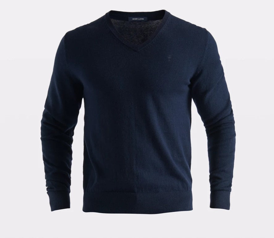 HENRI LLOYD COWES V-NECK KNIT - NAVY