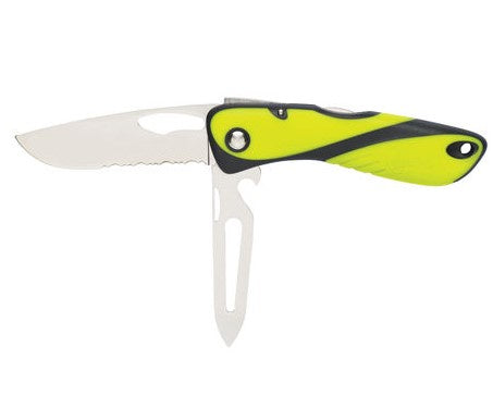 OFFSHORE KNIFE - WITH SHACKLE KEY AND SPIKE - FLUORO / BLACK