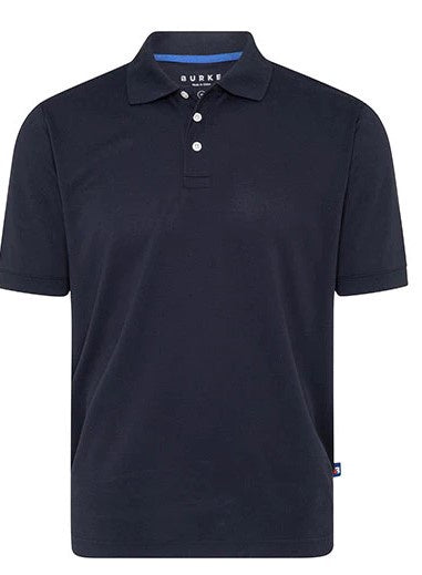 BURKE SHORT SLEEVE CREW POLO - NAVY