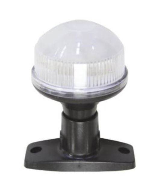 LED FIXED 360 DEGREE LIGHT- BLACK NYLON BASE 100MM