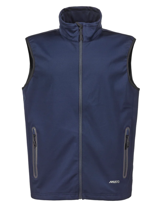 MUSTO MEN'S ESSENTIAL SOFTSHELL GILET - NAVY