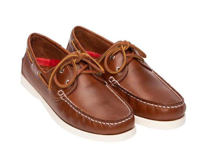 BURKE FLINDERS LEATHER DECK SHOE - TAN