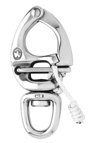 WICHARD  2674 HR QUICK RELEASE SNAP SHACKLE  - WITH SWIVEL EYE - Length: 80 mm