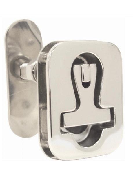 STAINLESS STEEL HATCH LATCH - RECTANGULAR WITH CONCEALED FASTENING 77 X 63MM