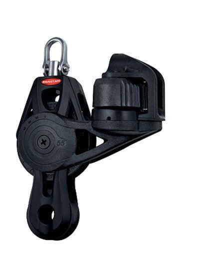 RONSTAN BALL BEARING ORBIT BLOCKS, SERIES 55 - FIDDLE BECKET CLEAT, SWIVEL HEAD