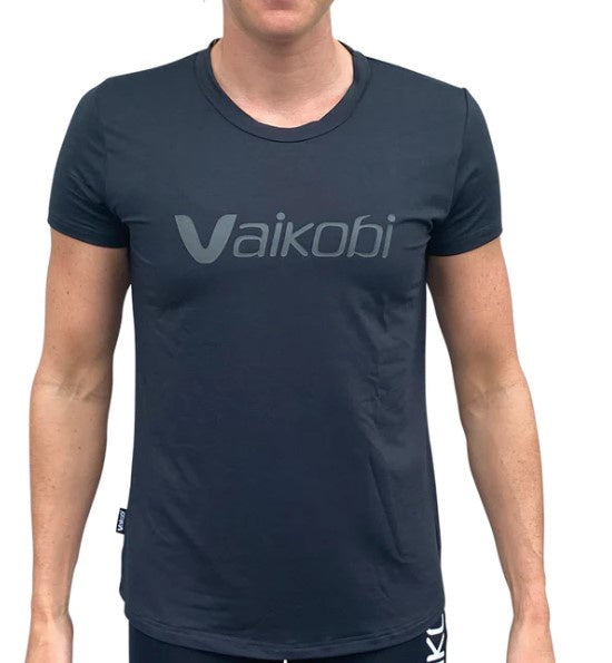 VAIKOBI  WOMEN'S UV PERFORMANCE TECH TEE -CHARCOAL - WITH LOGO