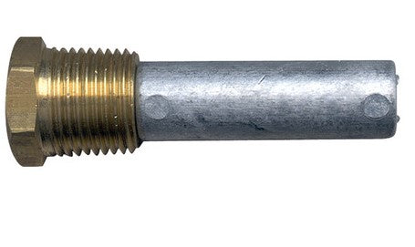 ZINC PENCIL ANODE WITH BRASS PLUG 51MM x 12.7MM