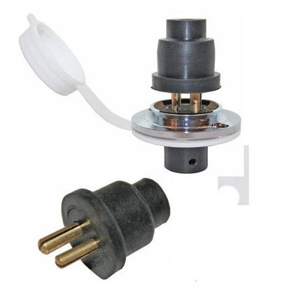 FLUSH POWER PLUG & SOCKET - 2 PIN