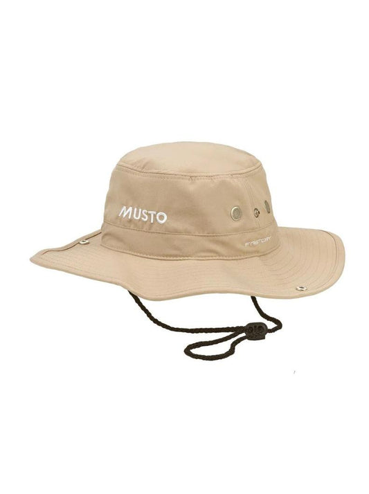 MUSTO EVOLUTION FAST DRY BRIMMED HAT - LIGHT STONE