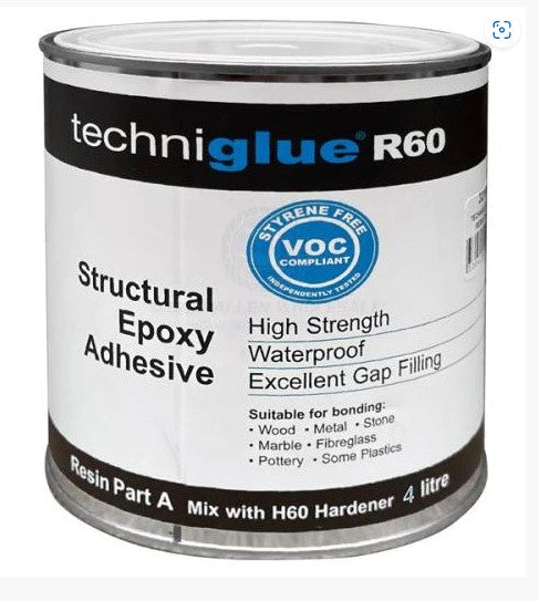 WEST SYSTEMS RB60 Techniglue Structural Adhesive Resin 1 LITRE - AVAILABLE IN STORE ONLY 1 Litre