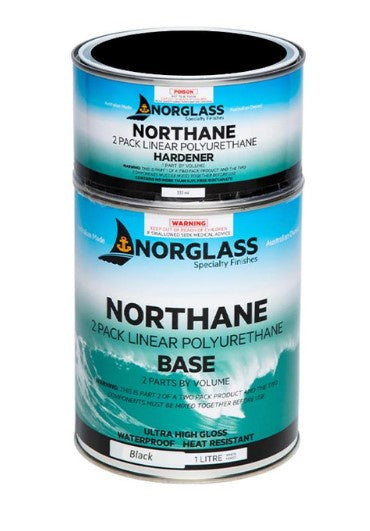 5080 NORTHANE GLOSS - 2 PACK POLYURETHANE PAINT -  BLACK 4litre