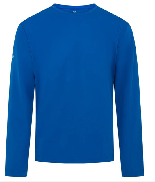 BURKE CREW TECH TEE - LONG SLEEVE - BLUE