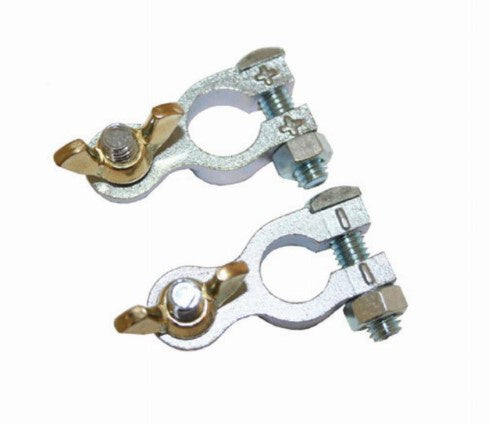 BATTERY TERMINAL - CHROME PLATED BRASS - SOLD AS PAIR