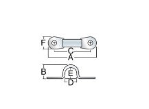 073 HARKEN 32 MM STAINLESS STEEL EYESTRAP