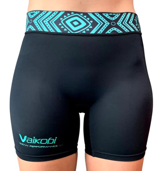 VAIKOBI VOCEAN TECHNICAL PADDLE SHORT- WOMENS- BLACK/TEAL