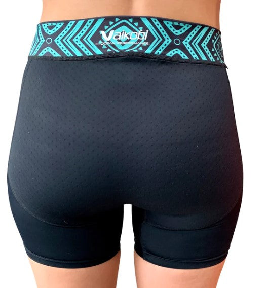 VAIKOBI VOCEAN TECHNICAL PADDLE SHORT- WOMENS- BLACK/TEAL