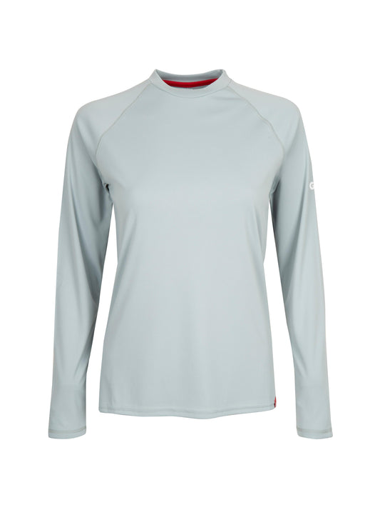 WOMENS UV TEC LONG SLEEVE TEE COLOUR- MEDIUM GRAY SIZE 10