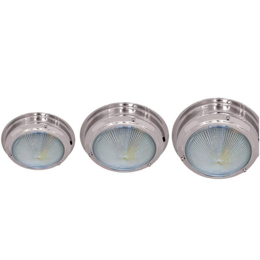 LARGE LED STAINLESS STEEL DOME LIGHT - 12V