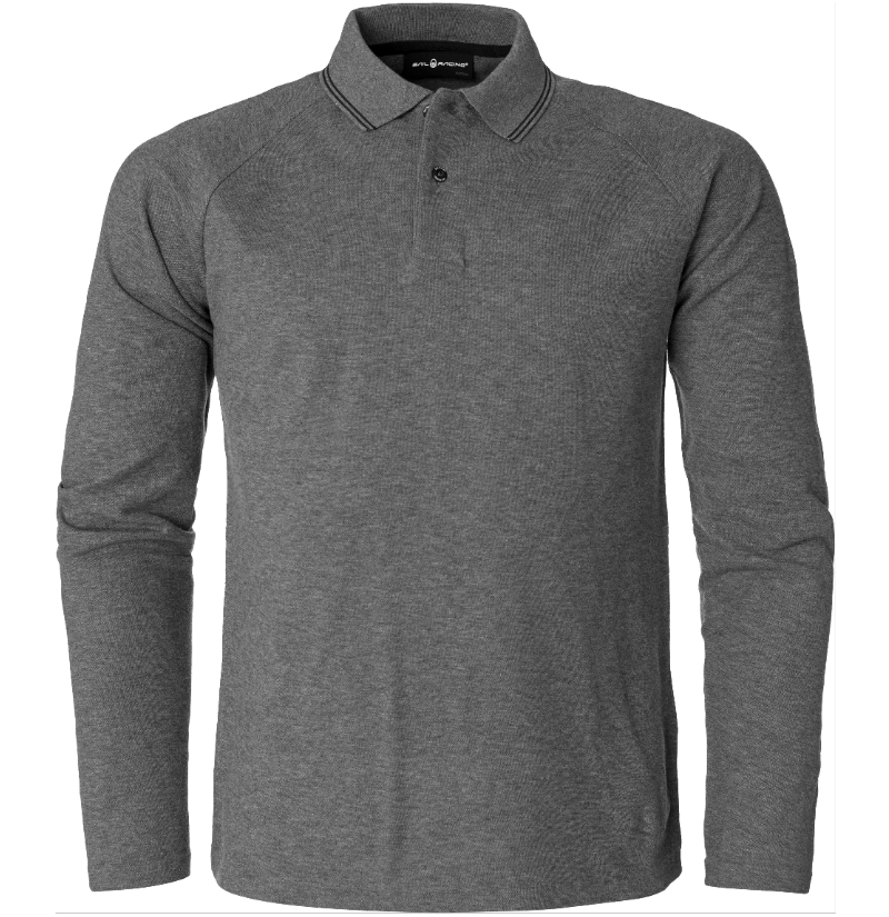 SAIL RACING RACE LS POLO - GREY MEL - DISCONTINUED STYLE