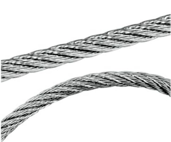 RONSTAN 1X19 WIRE ROPE -  4.0mm - 316 STAINLESS STEEL - SOLD PER METRE